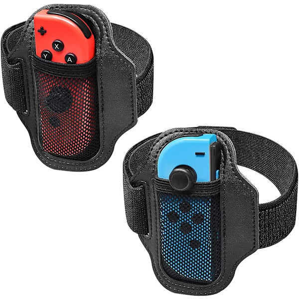 2 st Switch-benremmar för Nintendo Switch Sports/Ring Fit Adventure, justerbart elastiskt benband N
