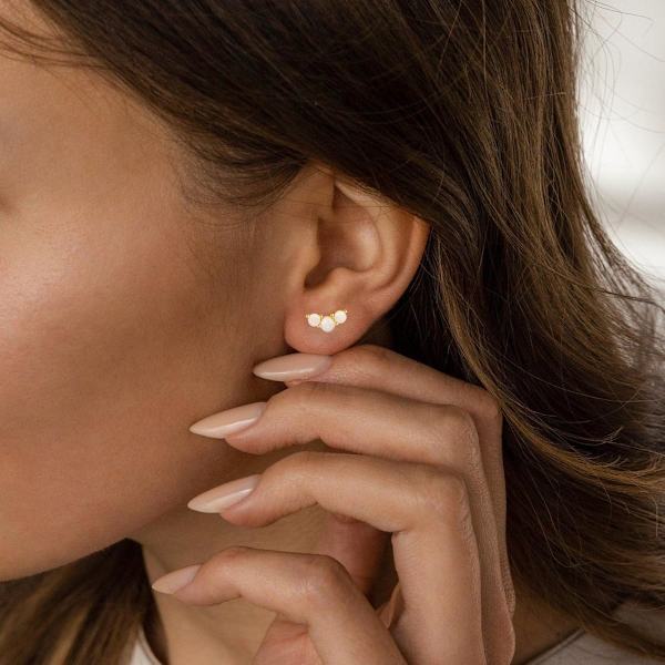Øreringe Cubic Zirconia Stud Øreringe Brusk Øreringe til Kvinder Trendy