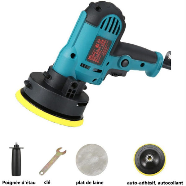 700W automatisk polermaskin - excentrisk polermaskin 3600rpm - Steglös hastighet