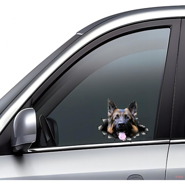 15cm Tysk Hyrdehund Bilsticker Tysk Hyrdehund Sticker Kæledyrs Hund Bilstickers Rivet Reflekterende Vandafvisende Bilklap Bagagerum