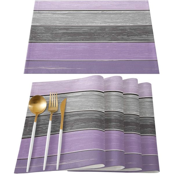 Pöytäliinat, 4 kpl setti, Retro Rustic Barn Wood -tekstuuri, polyesteri, tahran kestävä, pestävä pöytäliina, koristelu