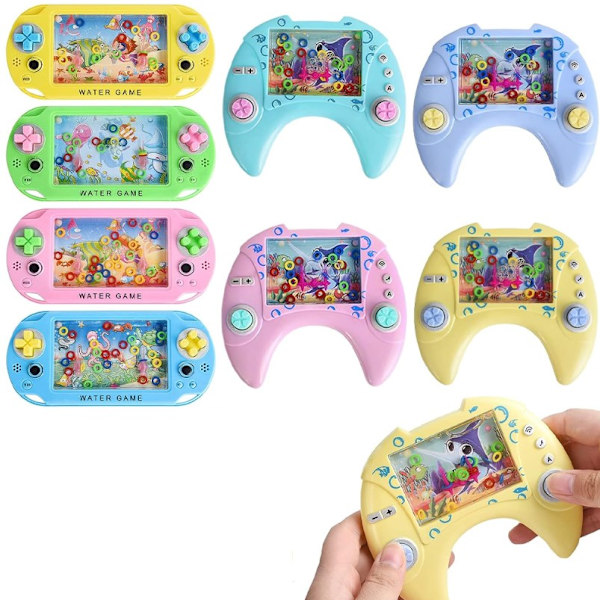 Mini Vattenspel, 8 st Vattenflipperspel (Slumpmässig Färg), Bärbar Vattenleksdesign Bordsskiva W