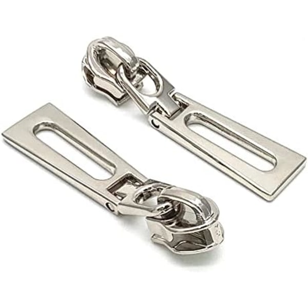 #5 Dragkedjor Silver Metall Dragkedjehuvud 25st Bulk Heavy Duty Nylon Coil Dragkedja för Väskor Sömnad