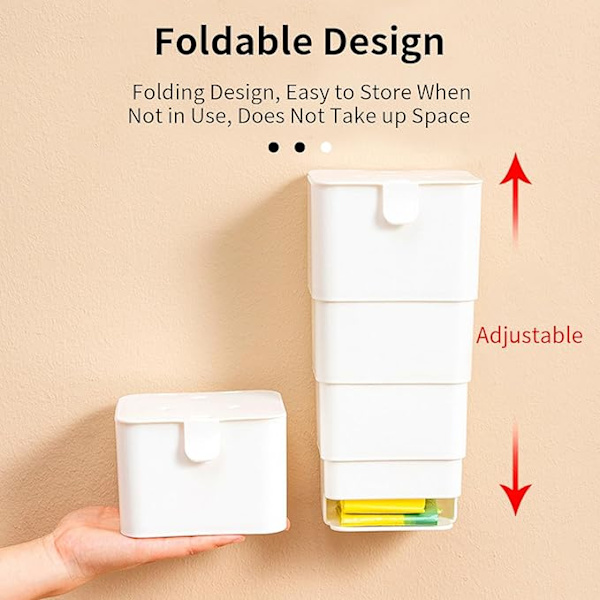 10×26.5×10.5cm Indkøbspose Dispenser, Indkøbspose Organiser | Væghængt Indkøbspose Opbevaring, Let Tilgængelig Pose