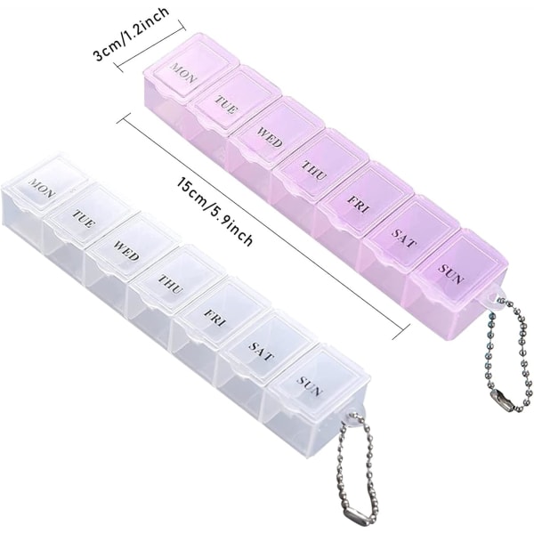 3 PCS Plastic Pill Box, Portable Pill Box, Split Pill Box, Medici