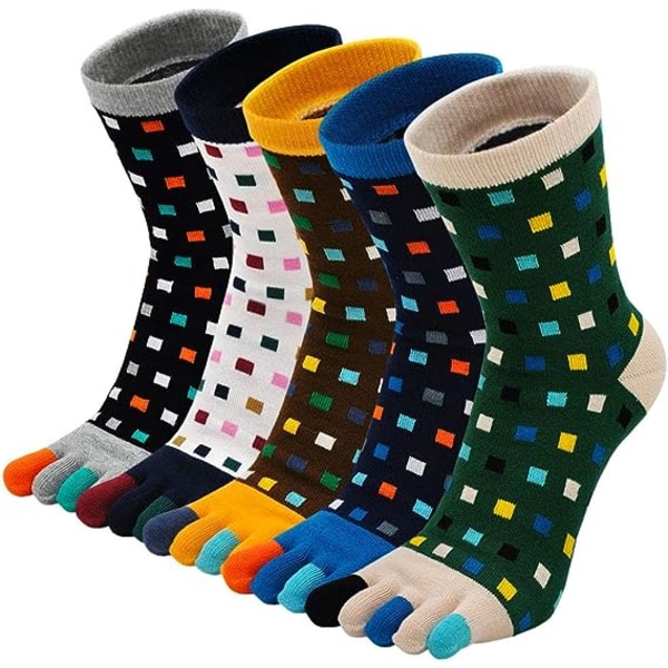 Five Finger Socks Miesten puuvillaiset Mid Tube -sukat syksyllä ja talvella
