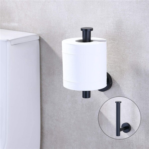 304 Rustfrit Stål Toiletpapirholder, Sort Væghængt,