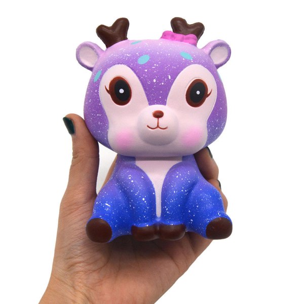 1 pakke Galaxy Kawaii Galaxy Deer Slow Rising Jumbo Squishy Sque