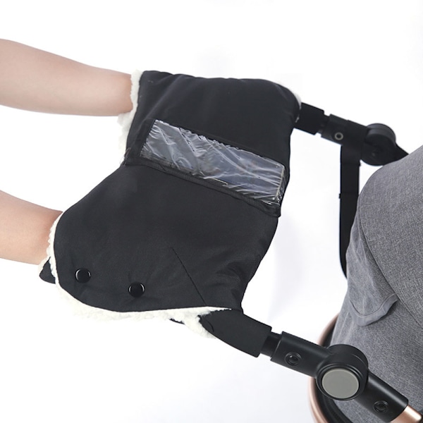 Barnvagnshandskydd, Extra tjocka vinterhandskar för barnvagn för att hålla