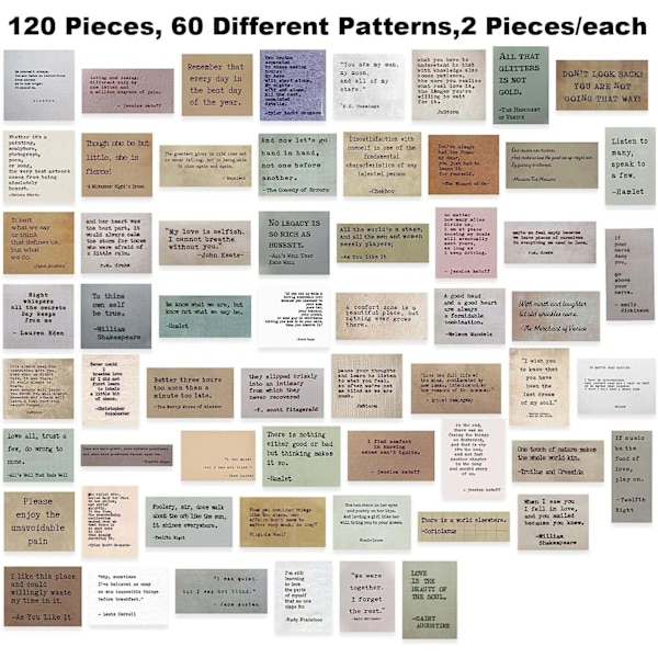 120 stk. citat-scrapbooking-klistermærker, citat-scrapbooking-klistermærker丨Scrapbooking-frase-klistermærker til