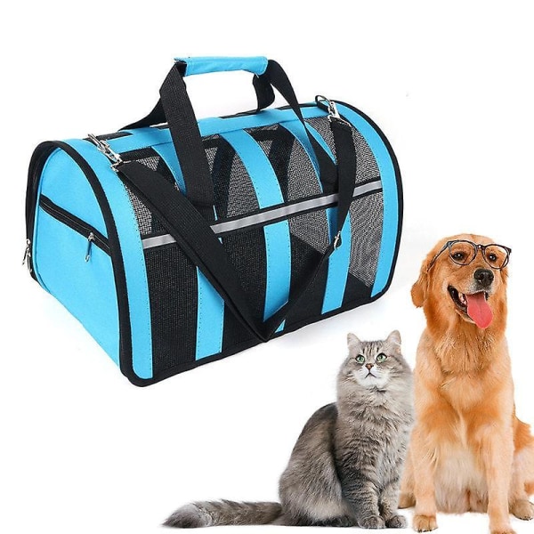 Hunde- og katbæretaske Kæledyrsbærere Rejsestoftaske Sammenfoldelig B
