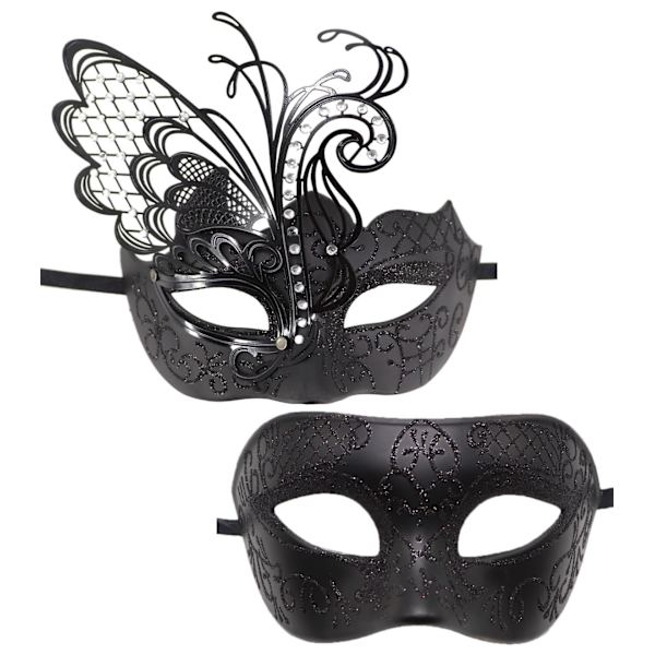 2 kpl höyhennaamiota naisille venetsialaispukuja Halloween Mardi Gras -juhliin
