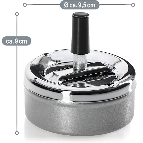 2X Roterende Funktion Lukket Askebæger - Metal Roterende Askebæger