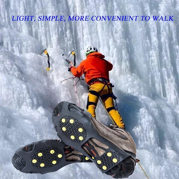 1 Universal tandhjul Anti-Ski Crampons Egnet til vintervandring, vandreture, bjergbestigning, vandreture, J