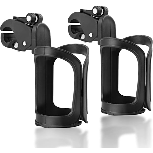2 stk. cykel flaskeholder, universel 360 graders rotation justerbar klapvogn kopholder uden