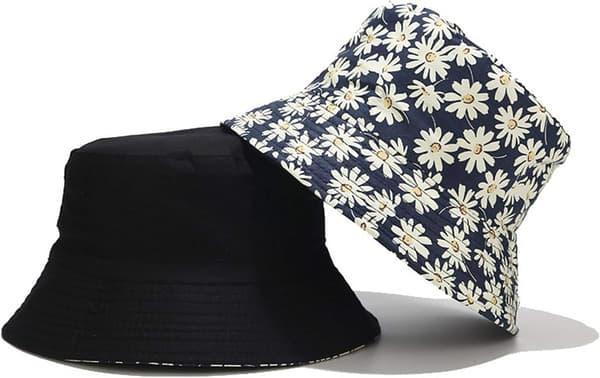Unisex Tryckt Dubbelsidig Vändbar Solhatt