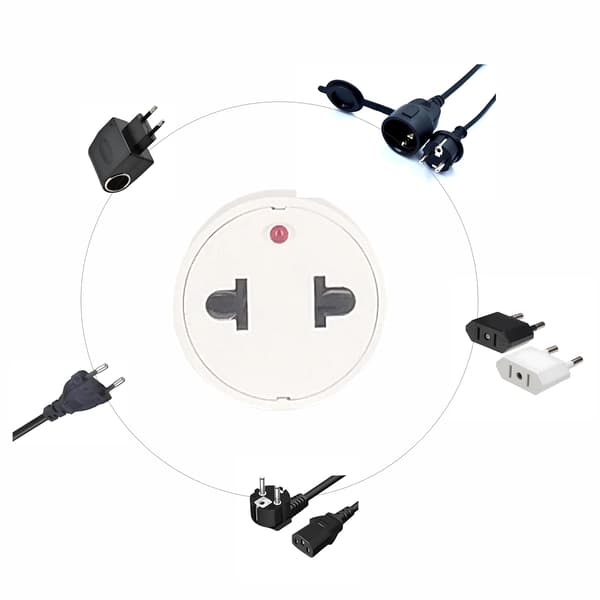 B22-plugg til EU-pluggkonverter: Sokkeladapter med 250V 2A Maks Plugg - Hvit - 5 Sekunders Installasjon - 2 Stykker
