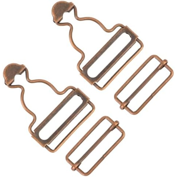 2,6 cm 2 Par Overallspännen Ersättningsmetallhängare Klämmor med Rektangulär Spänne Overallbyxor Spännen DIY Knapp