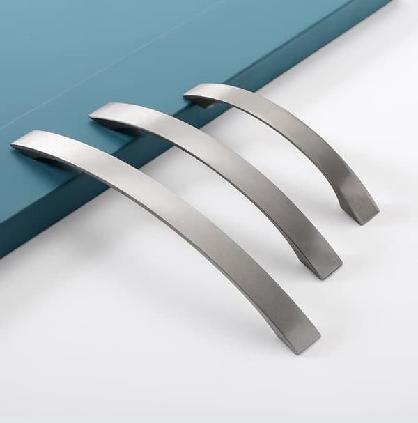 10-pack Köksluckgrepp - Borstad Nickel Dörrgrepp Aluminiumlegering Köksgrepp C/C 96mm