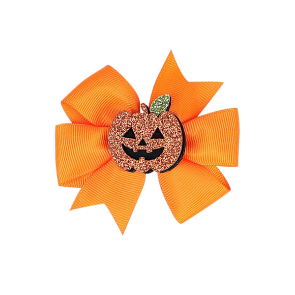 Halloween Hair Clips Pumpkin Orange Bow Barrettes Cute Hairpins for Girls Kids Halloween Party Hair Accessories