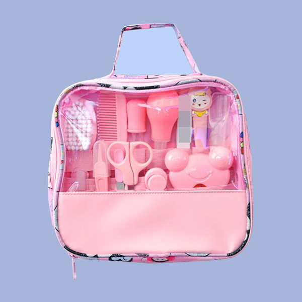 (Rosa) Baby Care Set, 13 delar Baby Newborn Care Set, Baby Nurse Newborn Nail Hair Care Child Healt