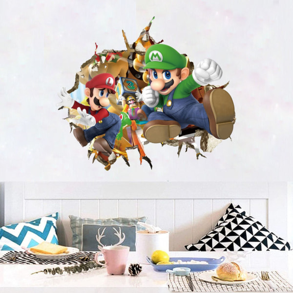 3D Wall Stickers for Kids Room, Hedgehog Pattern, Self-Adhesive Video Game Wall Decor, Birthday Part