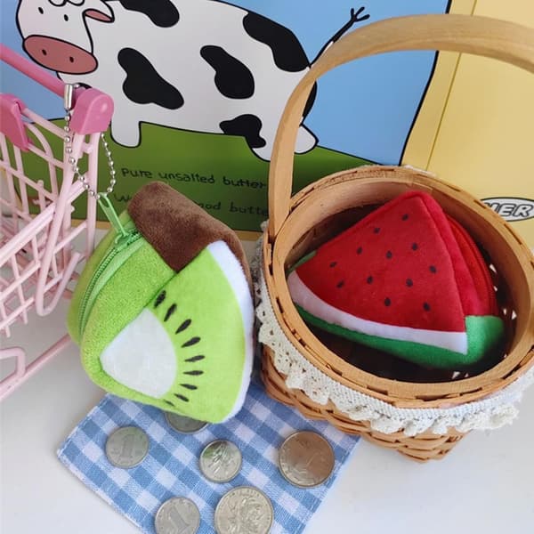 Sæt med 3 Søde Små Lynlåspengepunge, Børnepengepung, Mini Pengepung, Mini Plys Makeuptaske til Kvinder med Lynlås