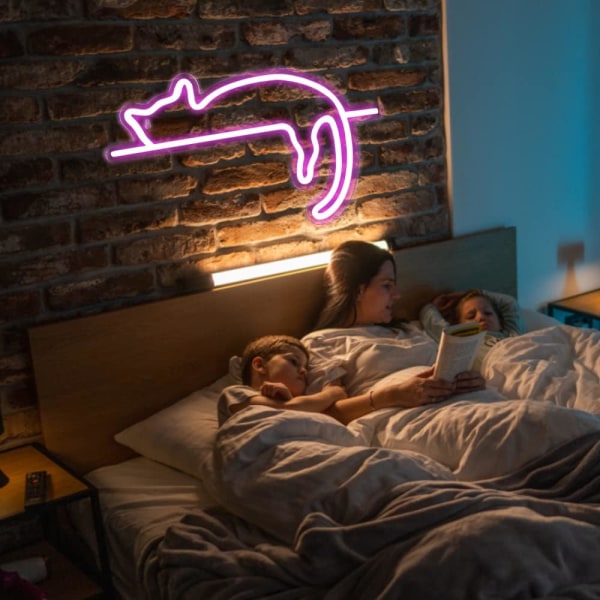 Katt LED-skylt Väggdekor Anpassad Katt Neon Skylt USB Neon Skylt för Var