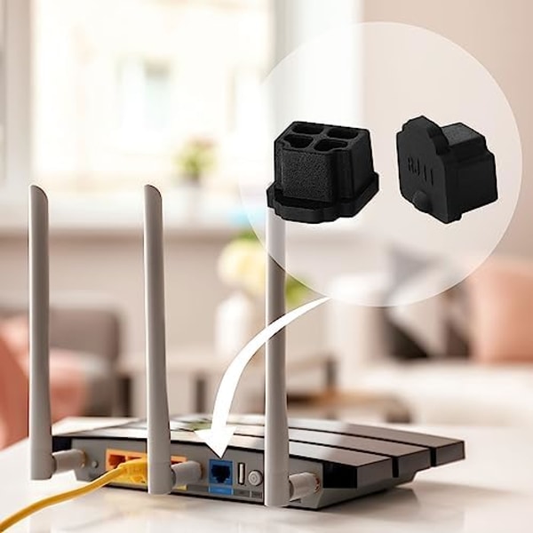 10 st RJ11 Dammskyddspluggar, Gummipluggar för Dammskydd, Dammskydd för RJ11-kontakter Telefoner