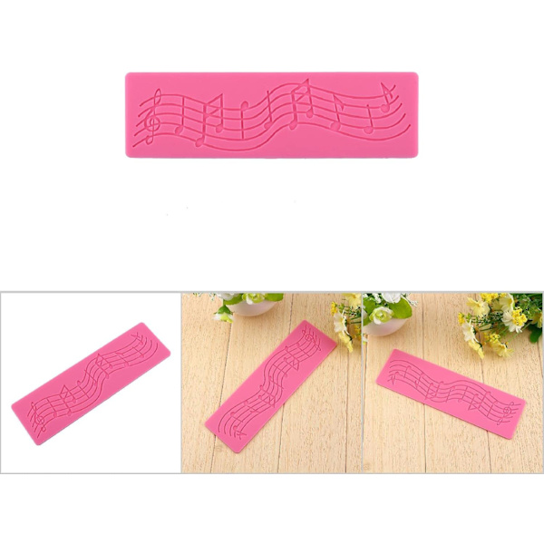 MH-Multi Musikknoter Blonder Silikonform Fondantmatte Kakedekorasjon