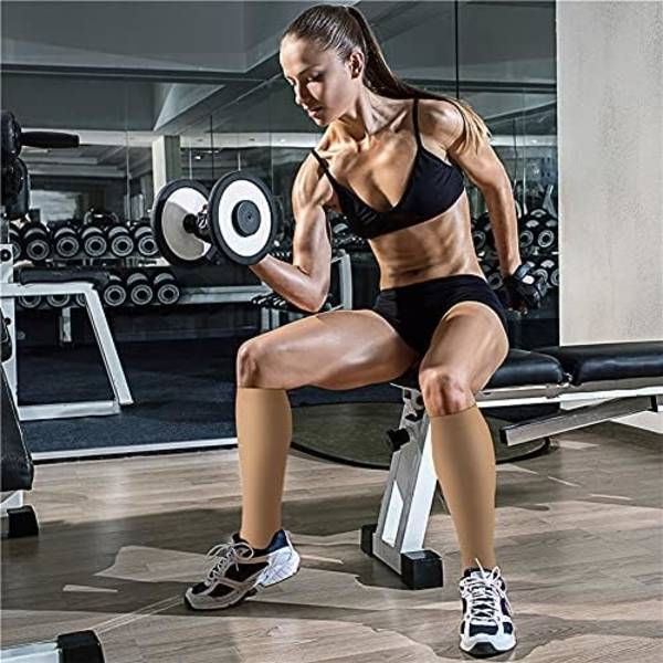 Kompressionsstrumpor för Kvinnor & Män Cirkulation (3 Par) 15-20 mmHg Bästa Stöd för Atletisk Löpning Cykling