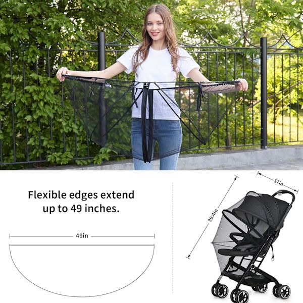 Myggnät för barnvagn, krypterat myggnät för barnvagn