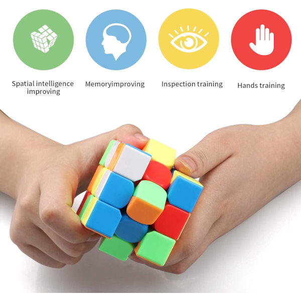 3-pakkaus taikakuutio - Sisältää 3x3, 2x2 kuution, pyramidi kuution -