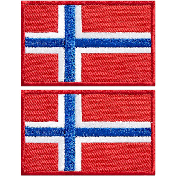 MH-2-pakkaus Norjan lippu -paikat Norjan liput Kirjotut paikat Ei