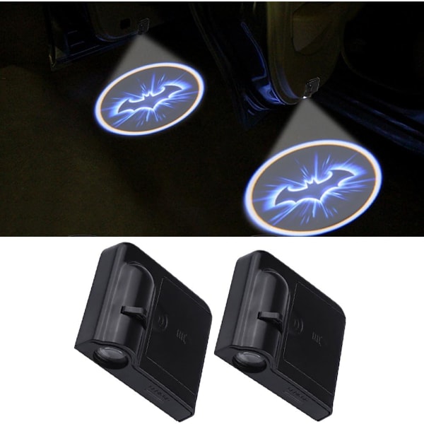 2 kpl langatonta auton oven LED-projektorivaloa Tervetuloa Bat-logon lamppu Varjo Ghost Light toimii