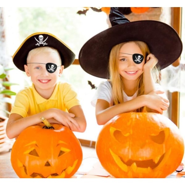 60 stk Piratkaptajn øjenlapper Halloween Piratkostume A