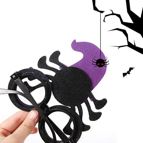 Halloween-glasögon, roliga karnevalfestglasögon, 4 stycken, för Halloween-karnevalmaskeradaccessoarer