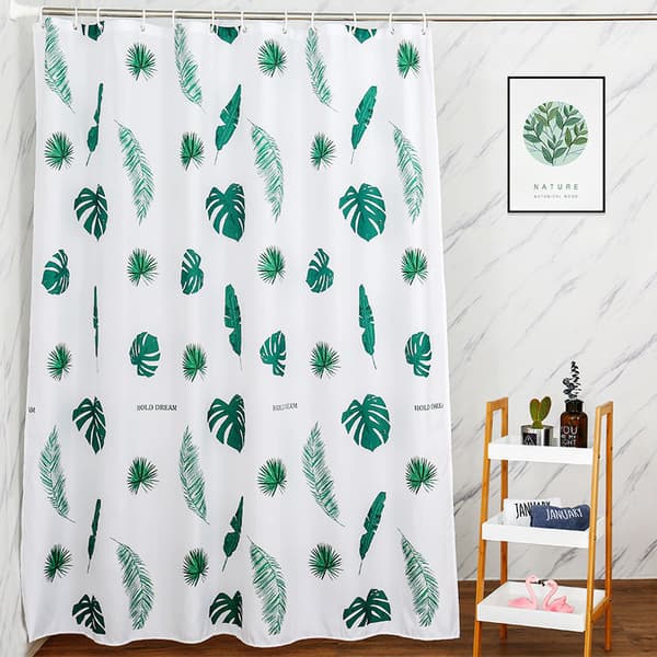 Duschdraperi 150 x 180 cm mögelbeständig geometrisk tjock polyes