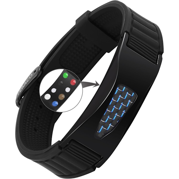 Silikon Power Balance Armband för Män Kvinnor, 7 i 1 Magnetiska Sportarmband med Kraftfulla Magneter, Vattentät & Justerbar