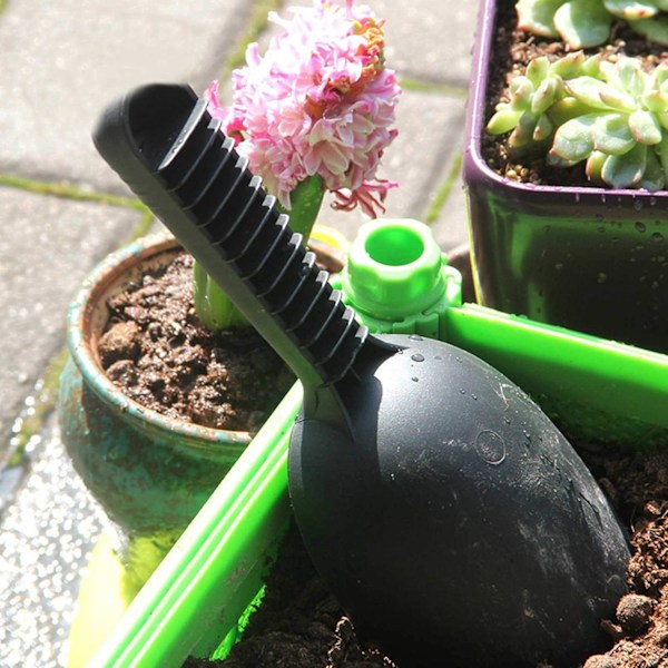 1 stk Wlabe grønn plast jordskuffe - Hagehåndskuffe 30 cm - Liten sterk hageskuffe