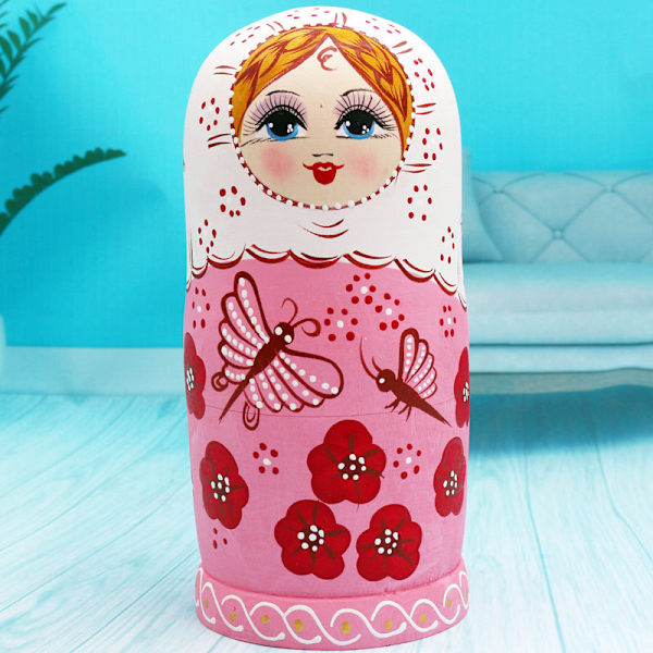 Märke av ryska dockor, 7 delar, Serie av ryska dockor Matryoshkas Poupee Russes 7 delar i smärta
