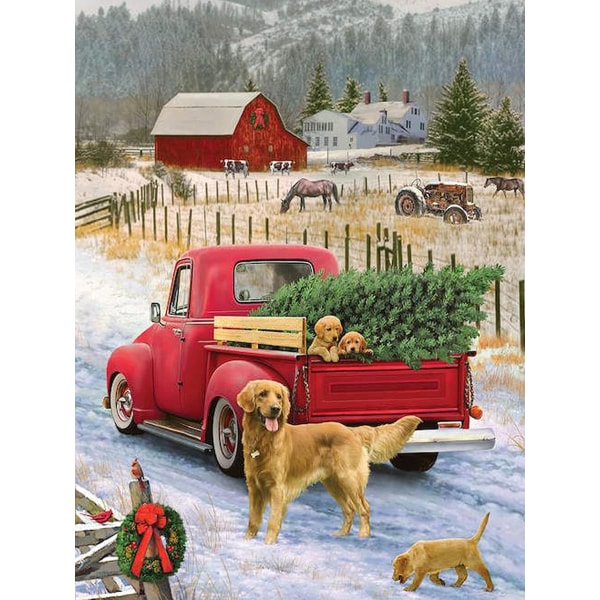 (30x40cm)DIY 5D Christmas Diamond Painting Christmas Car Full Accessories, Animal Embroidery Diamond