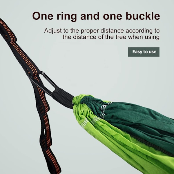 2 st Hammockband, Trädgunga Band, Hammockfäste för Camping, Hammockgunga eller Hängande Säte (3m med 2 Karabiner)
