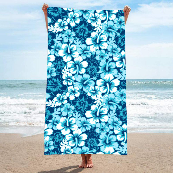 Ultralet Mikrofiber Strandhåndklæde, Hurtigtørrende, Absorberende Strandtæppe, Blødt og Let Pleje Badehåndklæde til Fitness, Rejser, Strand, Svømning, 160x80cm