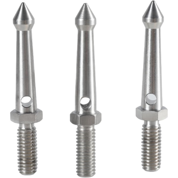 3 st/set Spikar i rostfritt stål Set Fotspikar Mark för stativ 3/8\" 65mm för stabilitet