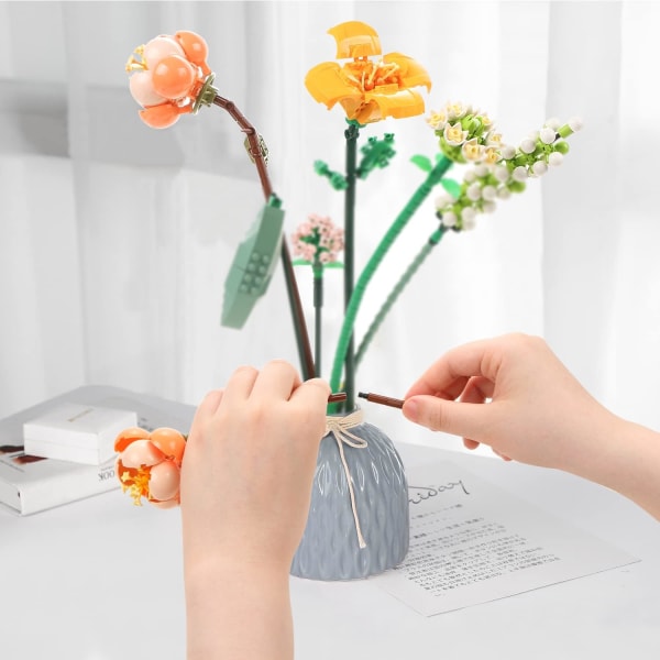 Mini byggeklodser Blomsterbuket plantemodelsæt, Creativ