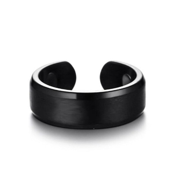 Elegant Titanium (Sort) Magnetisk Terapi Ring til Mænd og Kvinder