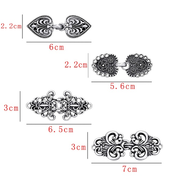 4 kpl Vintage-neuletakkihuivi Cardigan-klipsit Retro Swirl Cardigan-viittapinni Antiikki Cape-klipsit Celtic