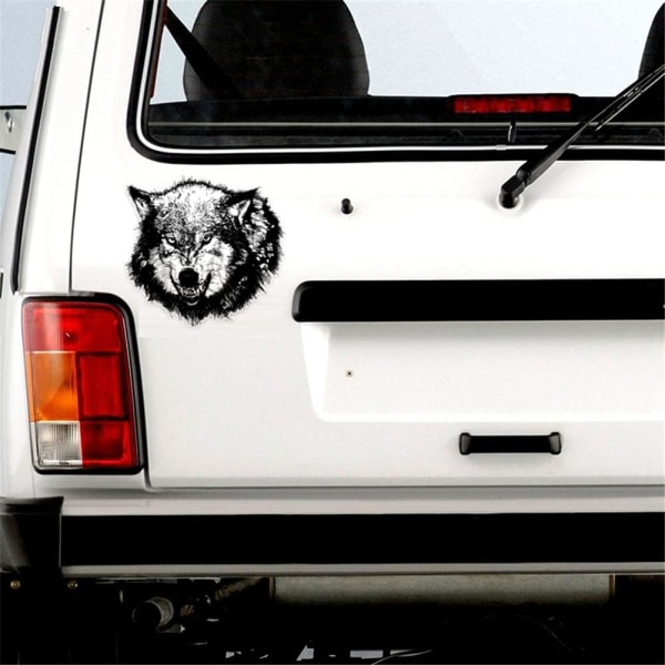 3D Wolf Car Sticker,Car Personality Hungry Wolf Body Sticker