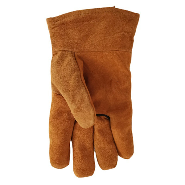 1 par Arbetsvantar Vinter Isolerad Snö Kalla bevis Leather Glove Tjock Termisk Imitation Lammull - Extra Grepp Fle